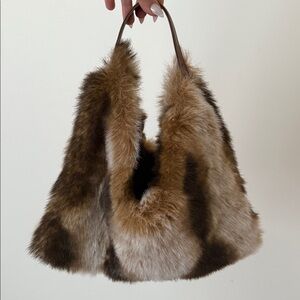 Aldo Faux Fur Hobo Bag
